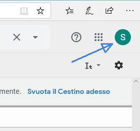 Freccia che indica il nostro logo su google