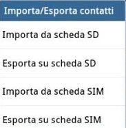 opzioni esportazioni con sd