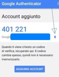 Il numero di codice