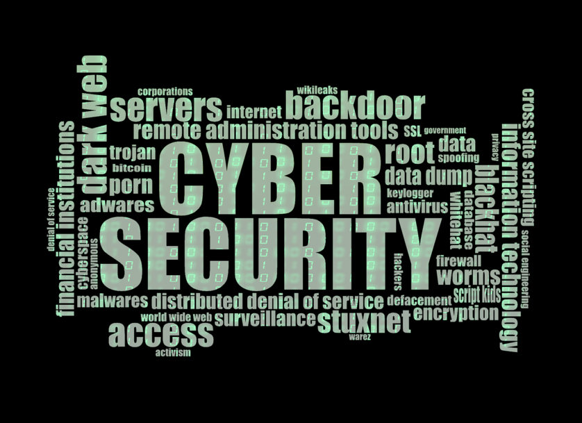 varie scritte di cyber sicurezza