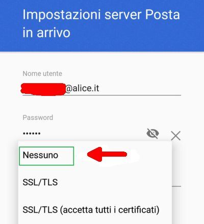 scelta password